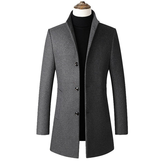 Britischer Gentleman Premium Dicker Wollmantel