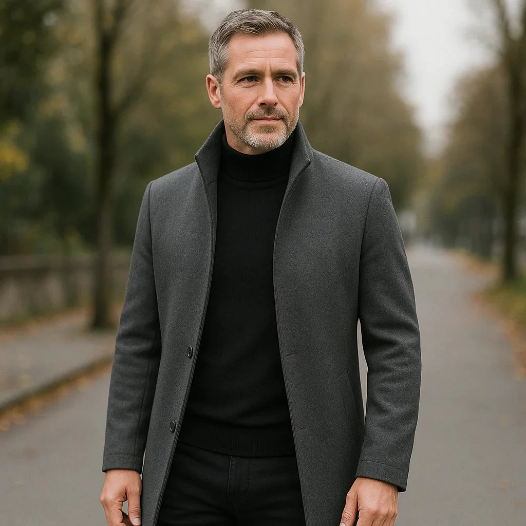 Britischer Gentleman Premium Dicker Wollmantel