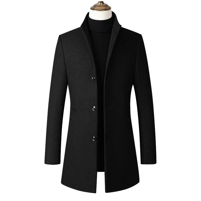 Britischer Gentleman Premium Dicker Wollmantel