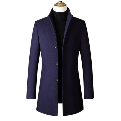 Britischer Gentleman Premium Dicker Wollmantel
