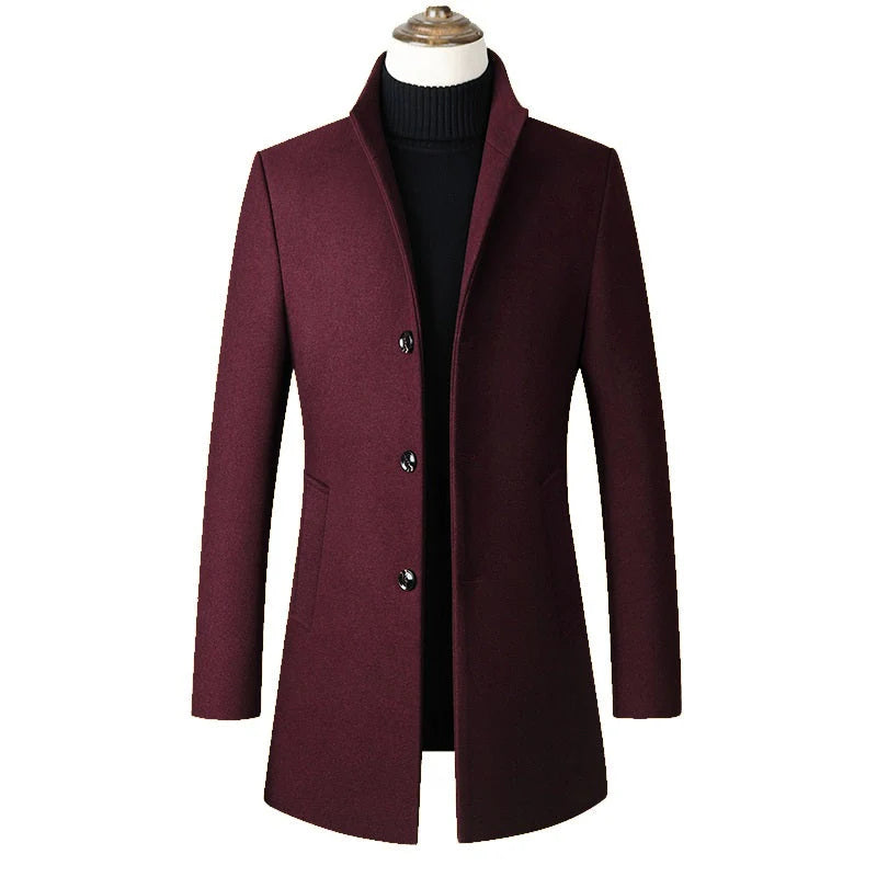 Britischer Gentleman Premium Dicker Wollmantel
