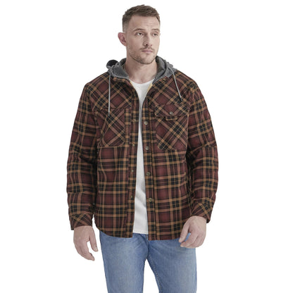 Herren Vintage Dicke Innenfleece-Baumwoll-Kapuzenjacke