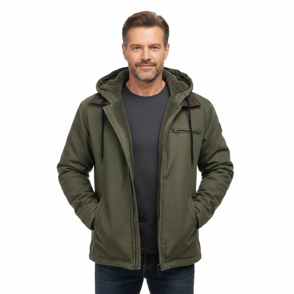 Premium-Kapuzenjacke mit Fleecefutter für Herren