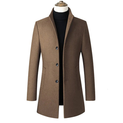 Britischer Gentleman Premium Dicker Wollmantel